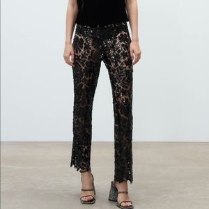 ZARA SEQUIN PANTS LIMITED EDITION XS